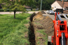 Árok ásás a Kubota KX016-4 minikotróval
